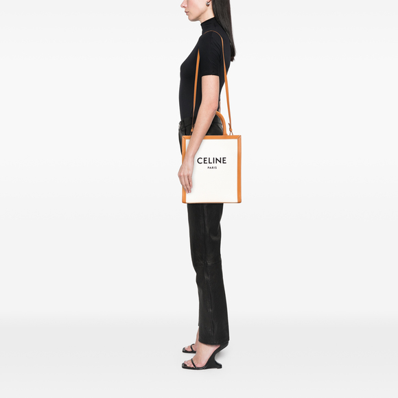 Pre-Loved Celine Small Canvas Vertical Cabas Satchel - Picture 9 of 10